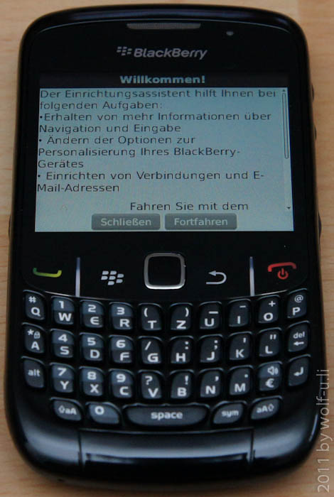 Blackberry Curve 8520 Einrichtung