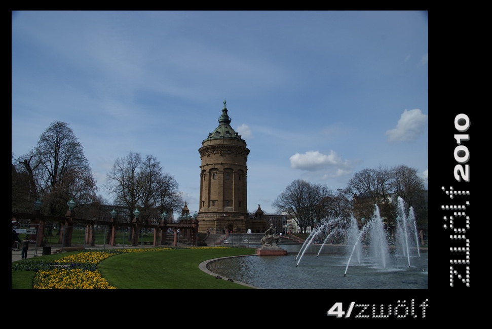 Wasserturm Mannheim im April