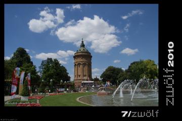 Wasserturm Mannheim im Juli