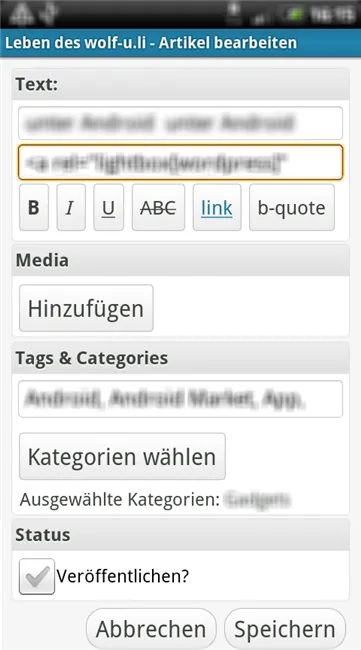 Wordpress Android