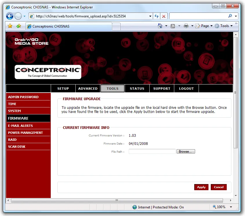 Firmware Flash Seite