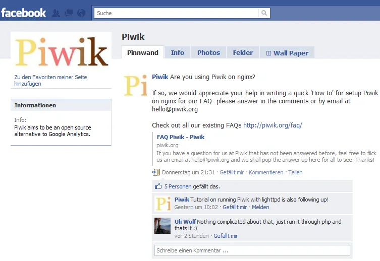 Piwik auf Nginx Piwik auf Nginx