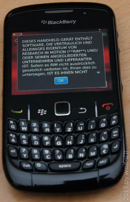Blackberry Curve 8520 - Einrichtung