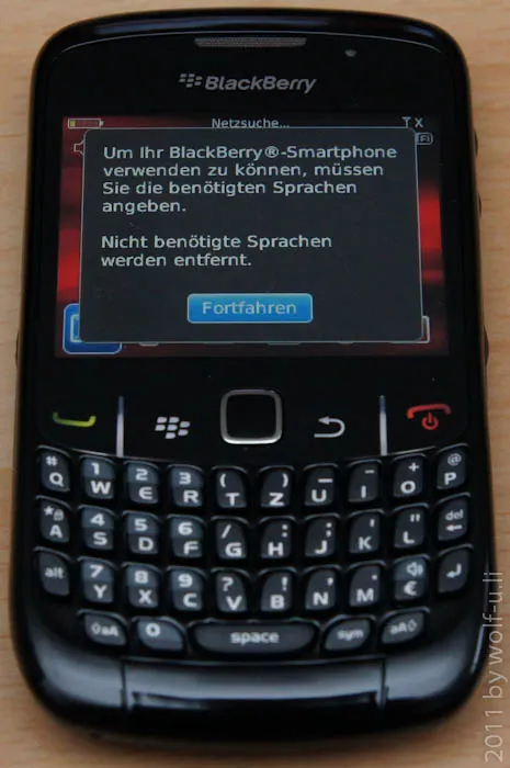 Blackberry Curve 8520 - Einrichtung