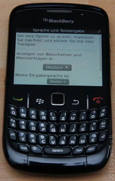 Blackberry Curve 8520 - Einrichtung