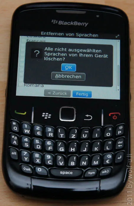Blackberry Curve 8520 - Einrichtung
