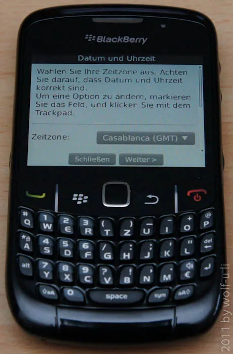 Blackberry Curve 8520 - Einrichtung