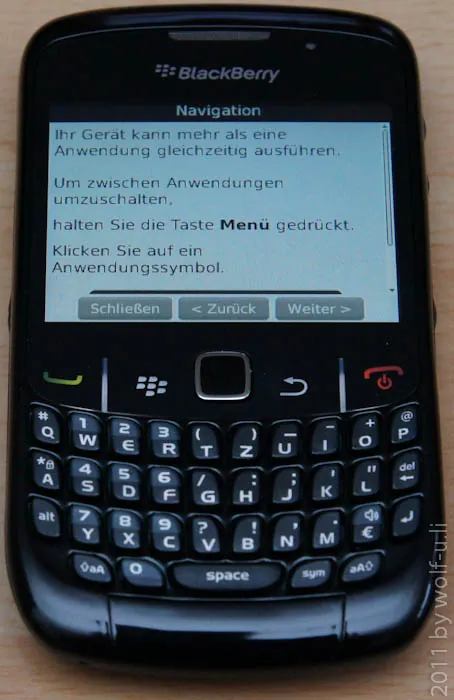 Blackberry Curve 8520 - Einrichtung