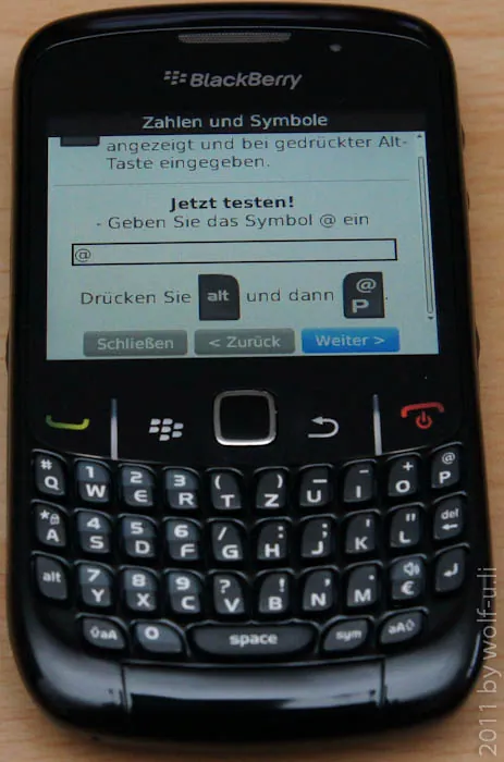 Blackberry Curve 8520 - Einrichtung