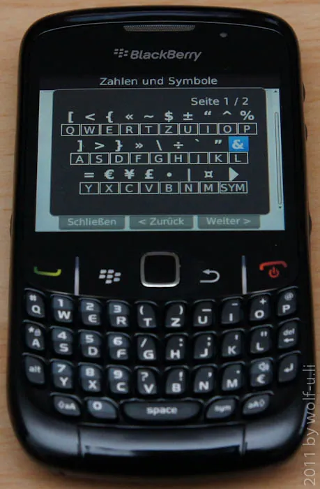 Blackberry Curve 8520 - Einrichtung