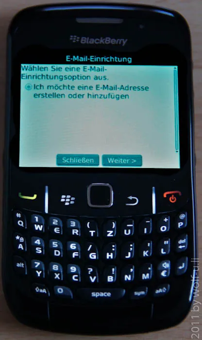 Blackberry Curve 8520 - Einrichtung