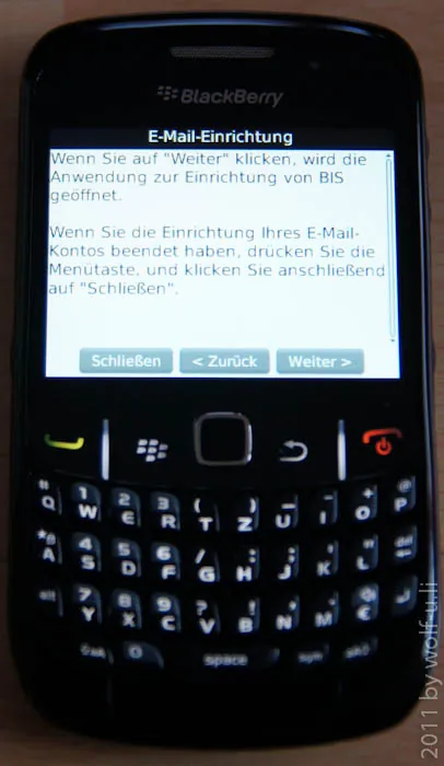 Blackberry Curve 8520 - Einrichtung