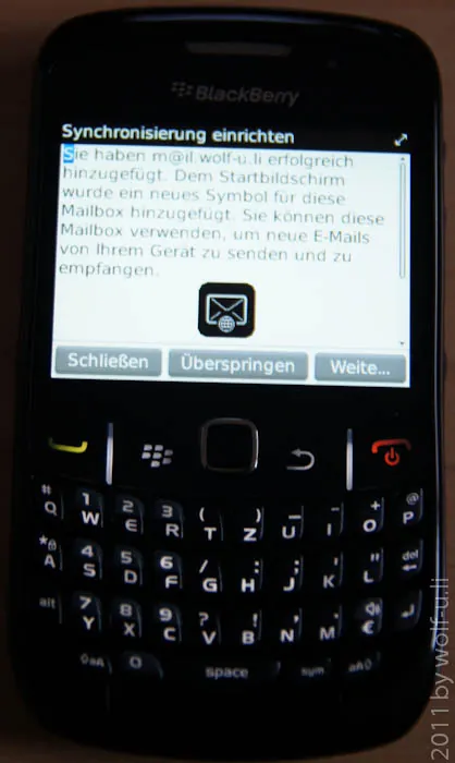 Blackberry Curve 8520 - Einrichtung