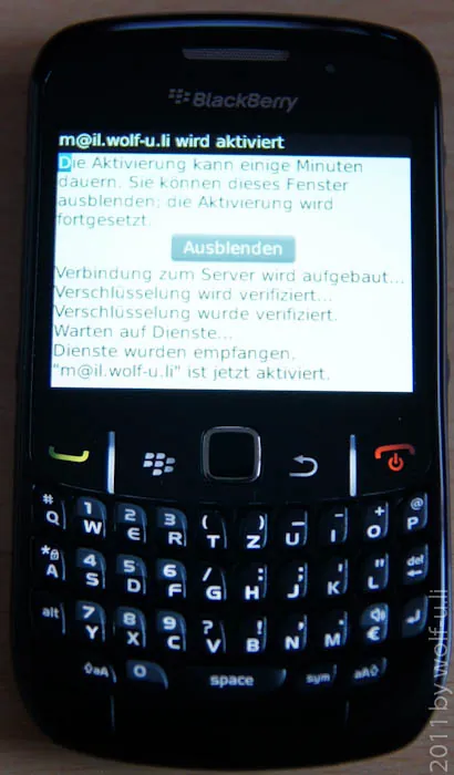 Blackberry Curve 8520 - Einrichtung