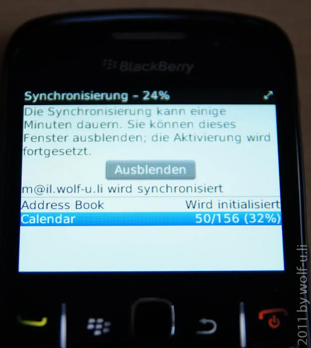 Blackberry Curve 8520 - Einrichtung