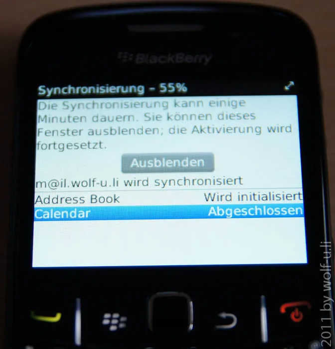 Blackberry Curve 8520 - Einrichtung