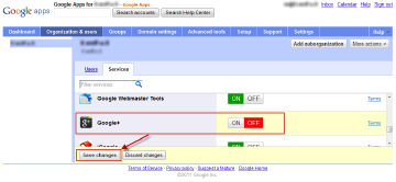 Abschaltung von Google+ in Google Apps