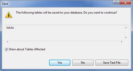 SQL Server - Prevent Saving Changes SQL Server - Prevent Saving Changes