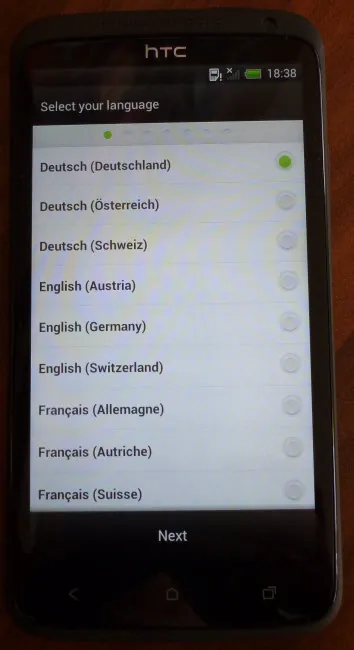 HTC One X Einrichtung