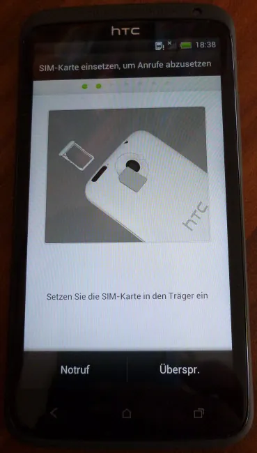 HTC One X Einrichtung