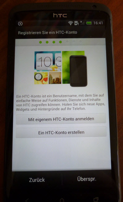 HTC One X Einrichtung
