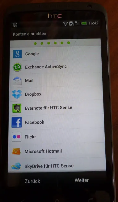 HTC One X Einrichtung