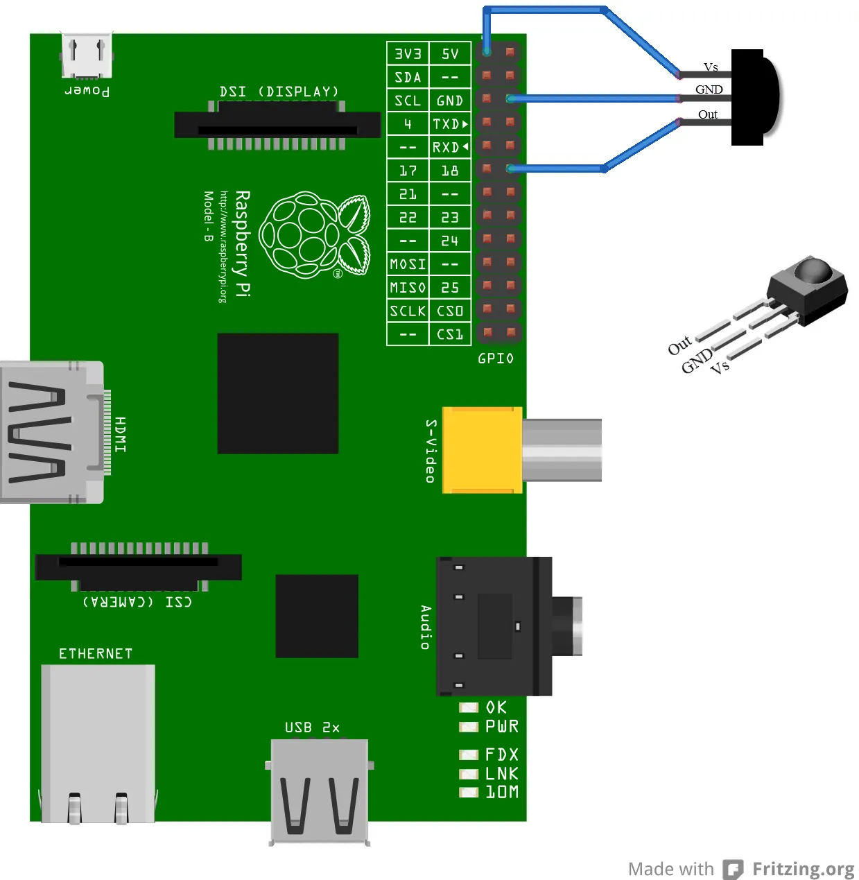 TSOP4838 an Raspberry PI