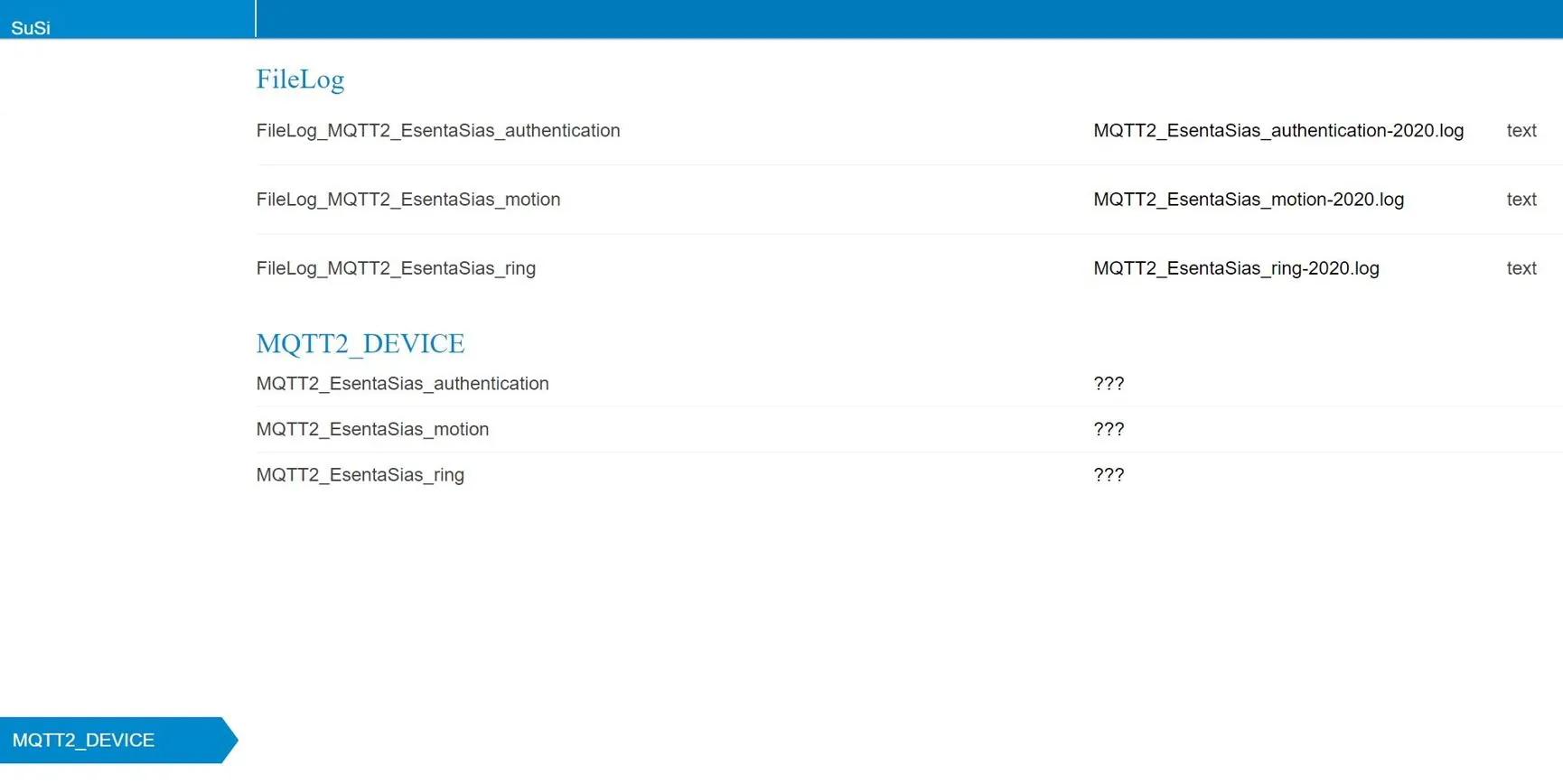 Automatisch erstellte MQTT Devices basierend den Topics der ESENTA SIAS