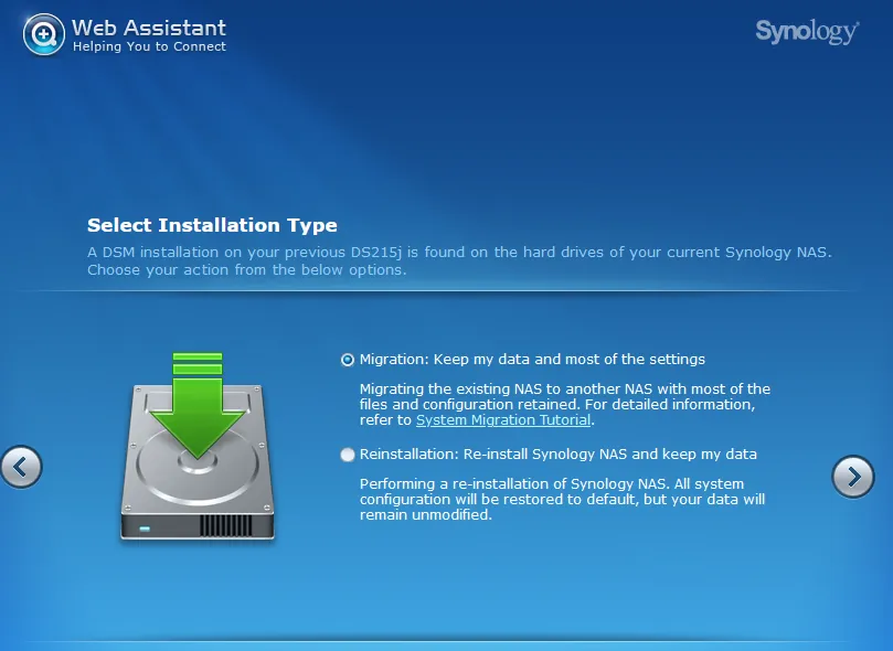 Migration von Synology DS215J auf DS720+