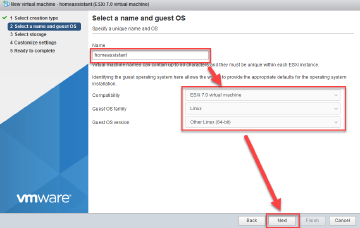 Homeassistant ESXI